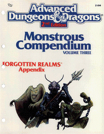 Monstrous Compendium Apendix Forgotten Realms